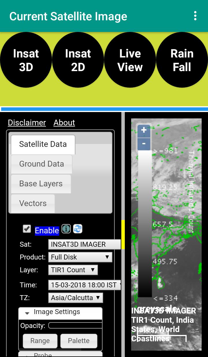 Indian Satellite Weather live image