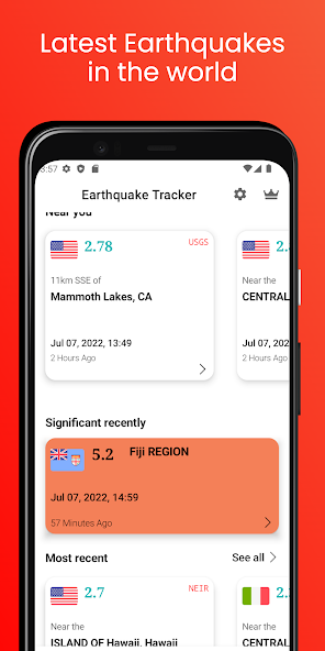 Earthquake App - Tracker, Map