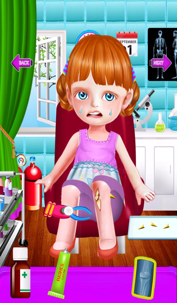 Knee doctor games for girls