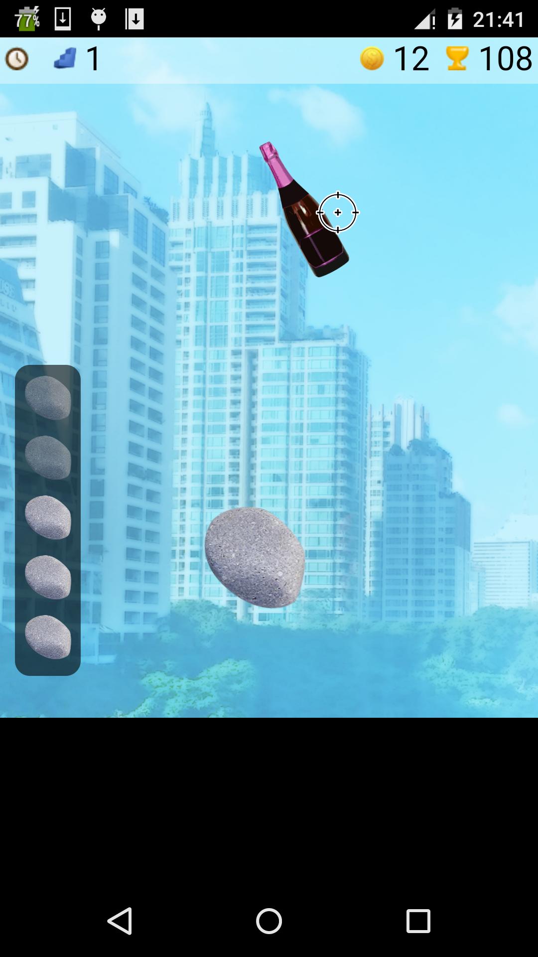 stone bottle shoot game