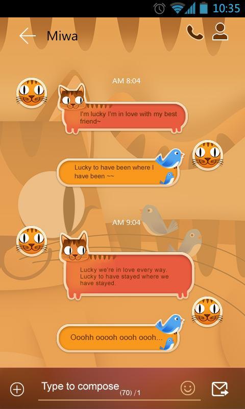(FREE) GO SMS PRO HIBIRD THEME