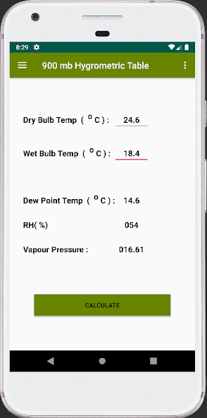 Dew Point Humidity Calculator