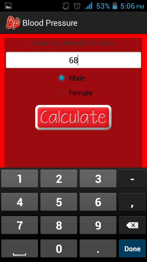 Blood Pressure Calculator