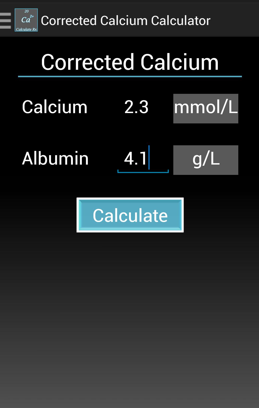 Corrected Calcium Calculator