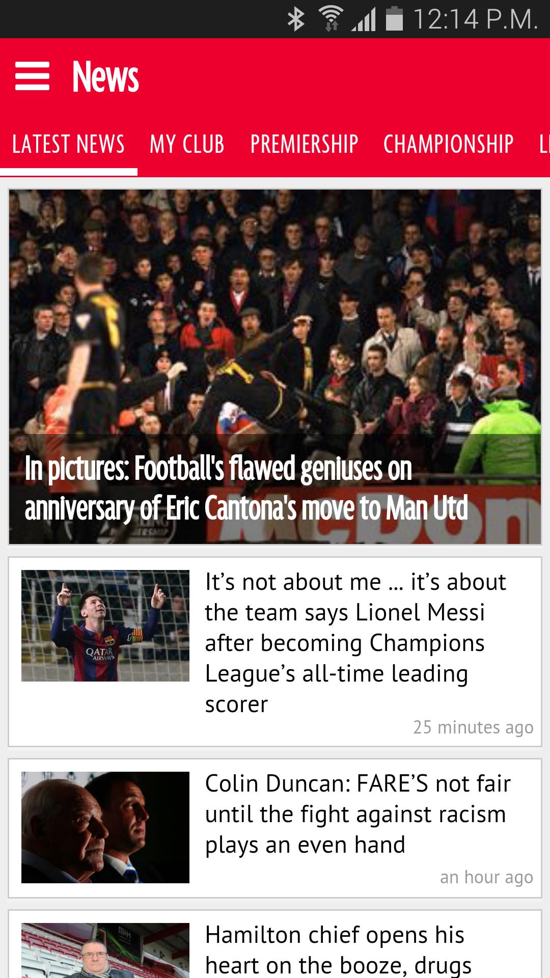 Daily Record Football