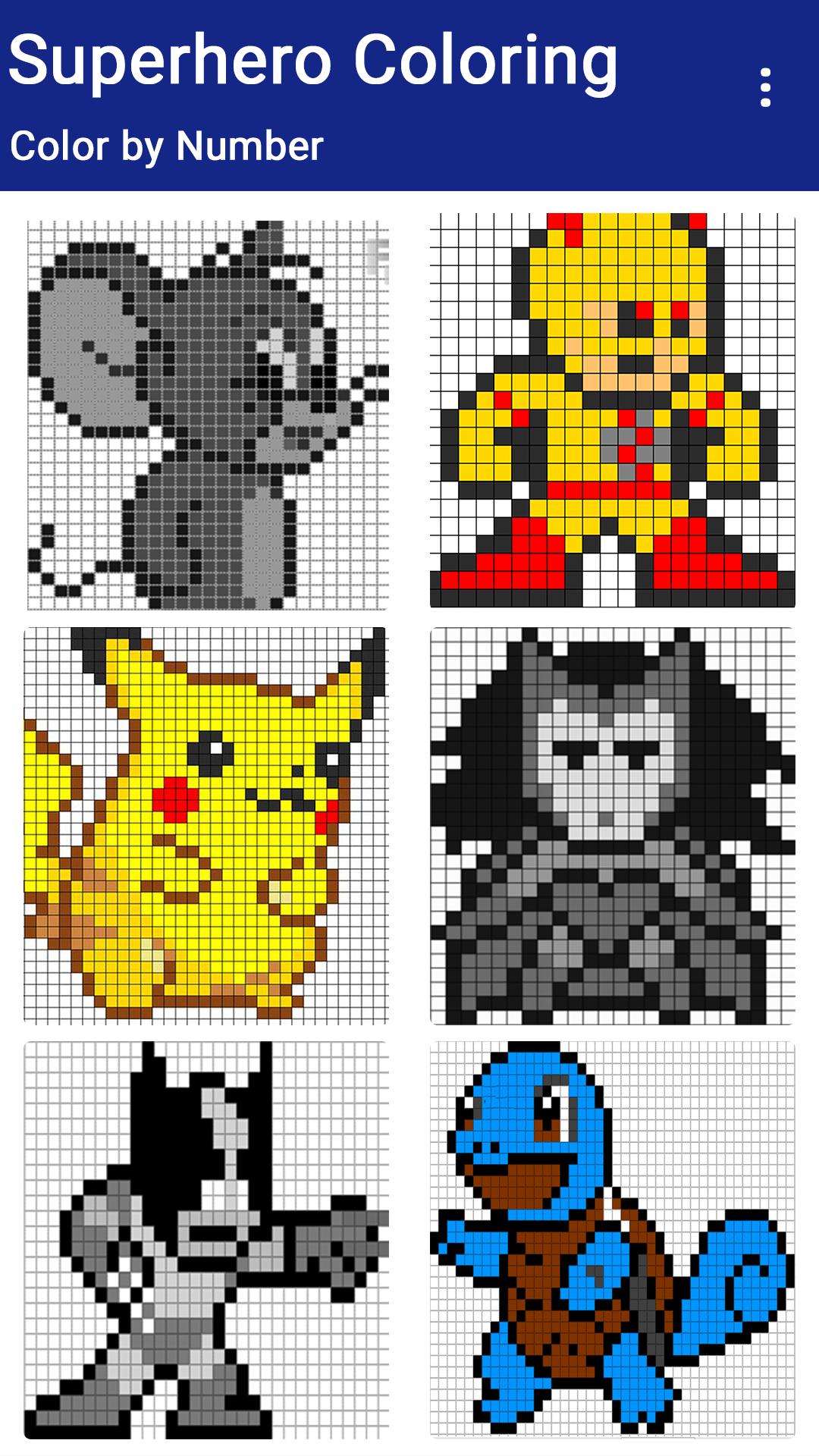 Superhero Coloring : Color By Number