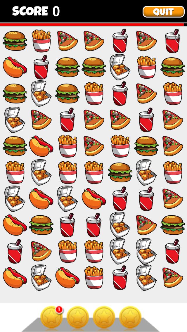 Fast Food Match-3 Puzzle Game