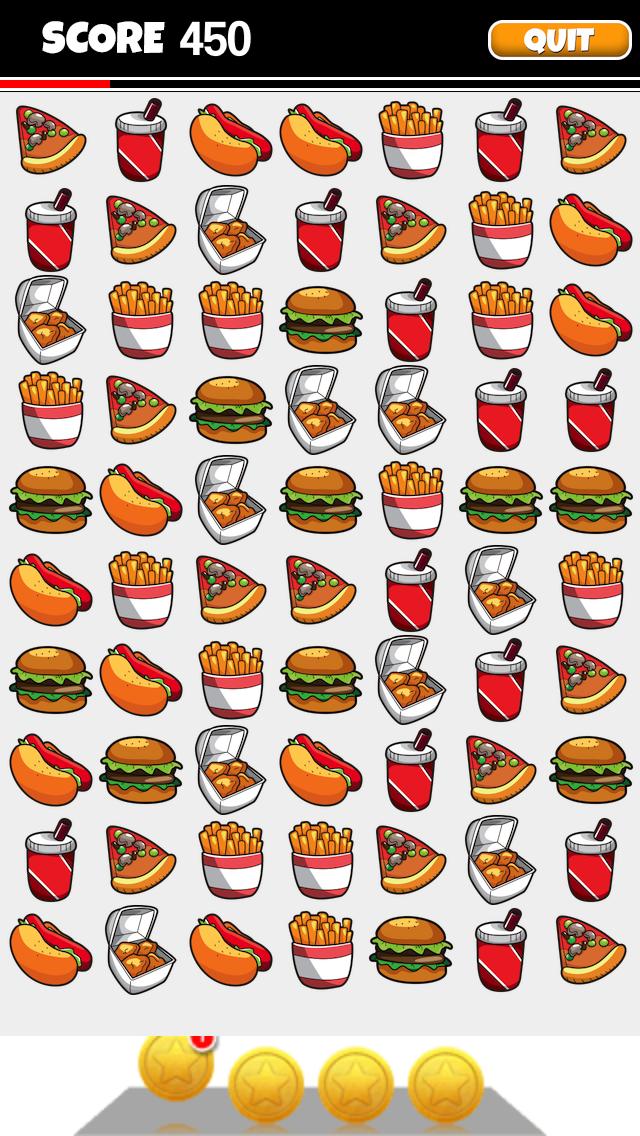 Fast Food Match-3 Puzzle Game