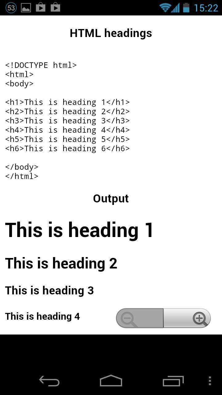 HTML Tutorial / Programs