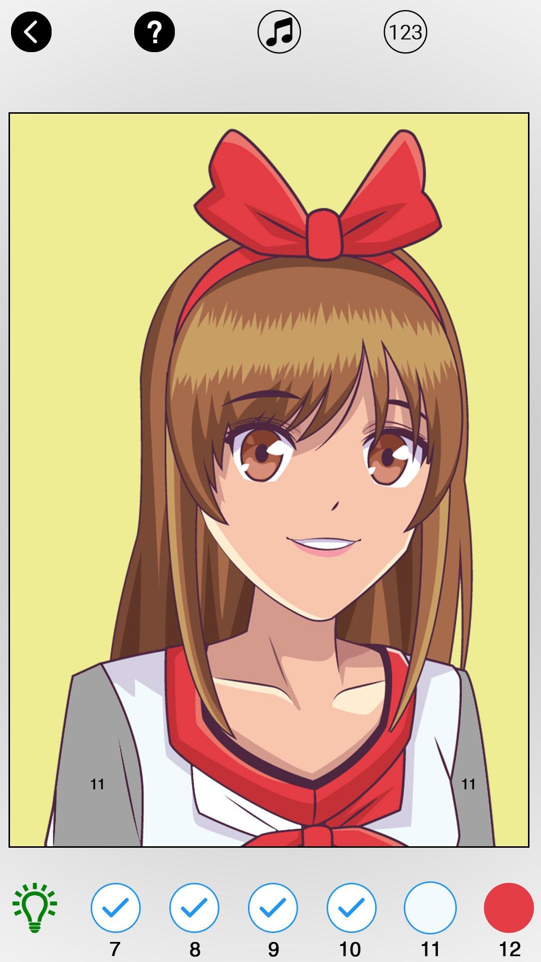 Cartoon Anime Manga Coloring By Number