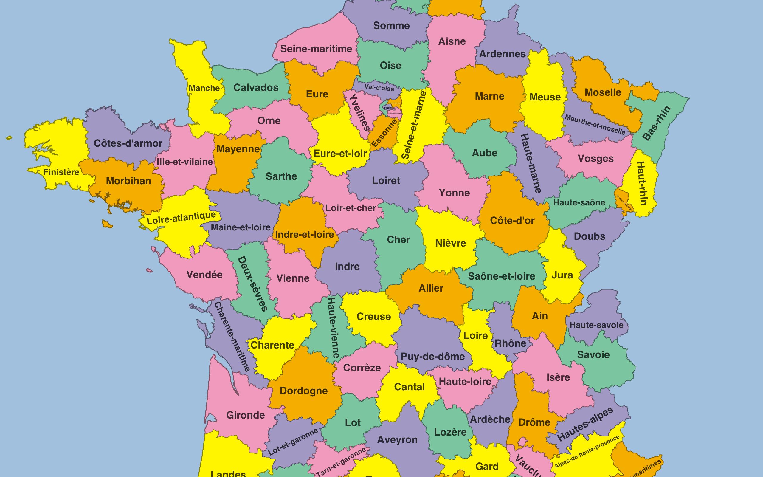 France Departments Map Puzzle