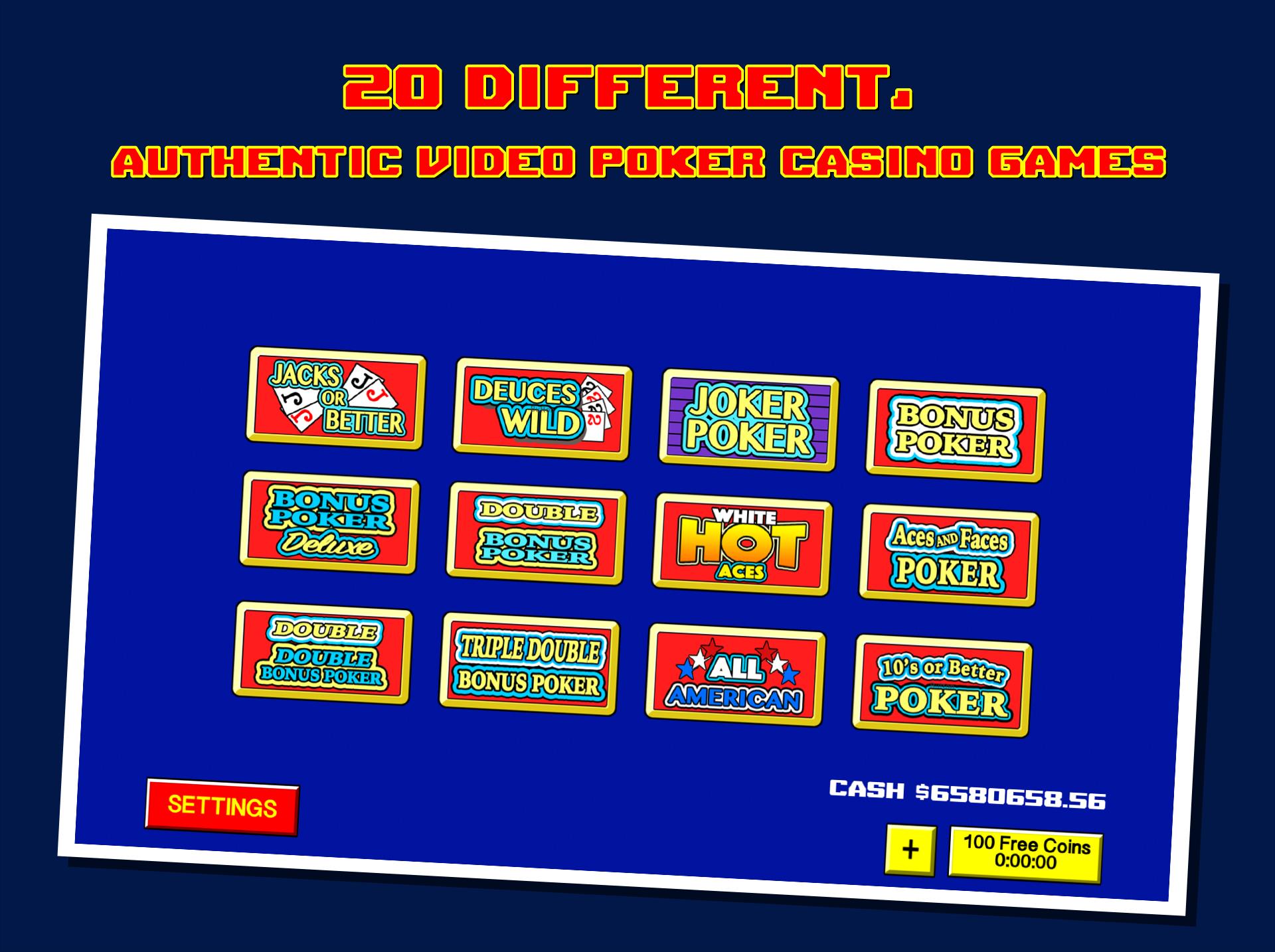 Video Poker - Free Poker Games