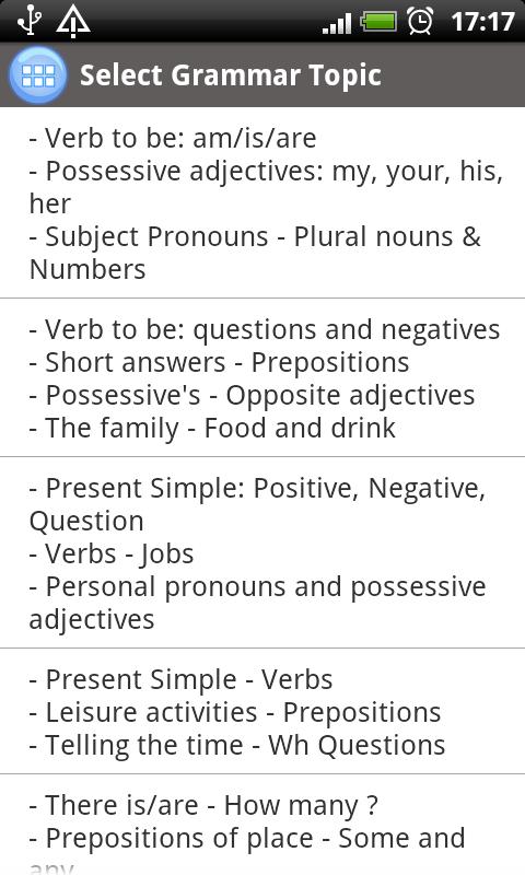 English Test - Grammar