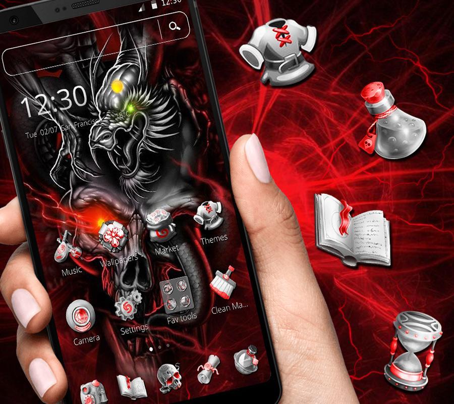 Black Red Death Skull Theme
