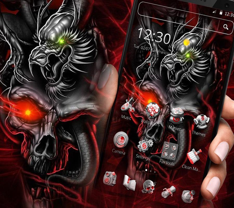 Black Red Death Skull Theme