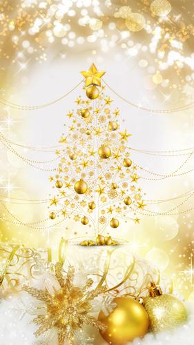 Gold Snow Ball Theme Merry Christmas 2020