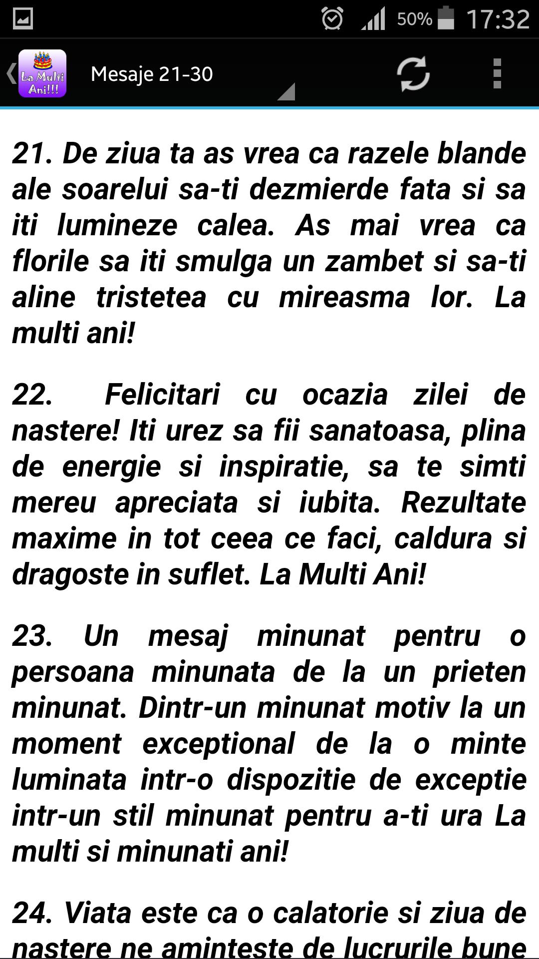 Mesaje La Multi Ani !