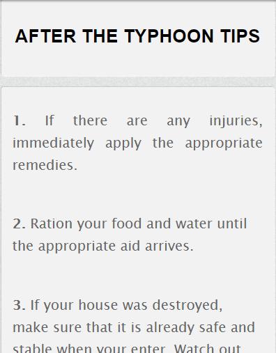 Typhoon Survival Tips
