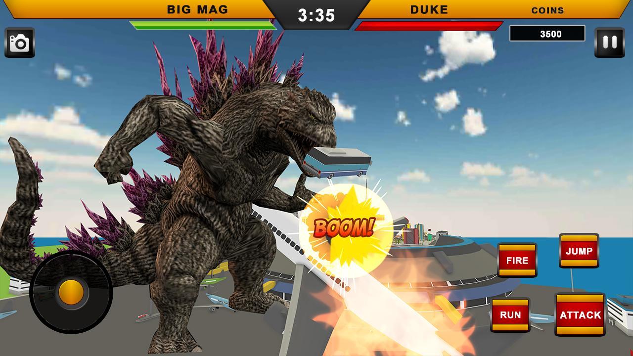 Monster Godzila : Hit And Smash City Attack
