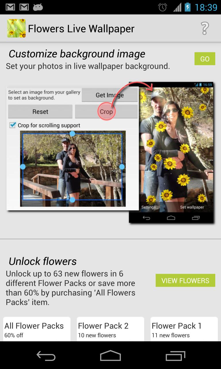 Flower photo Live Wallpaper