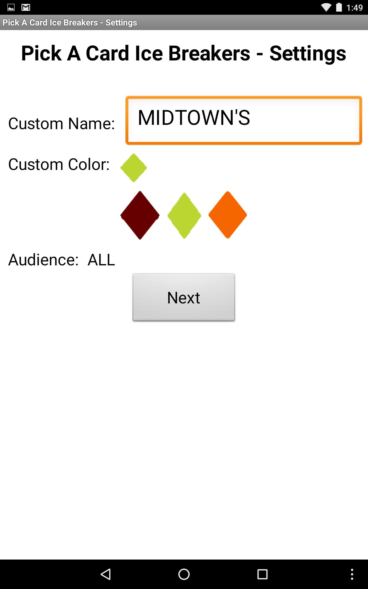 Pick A Card Ice Breakers