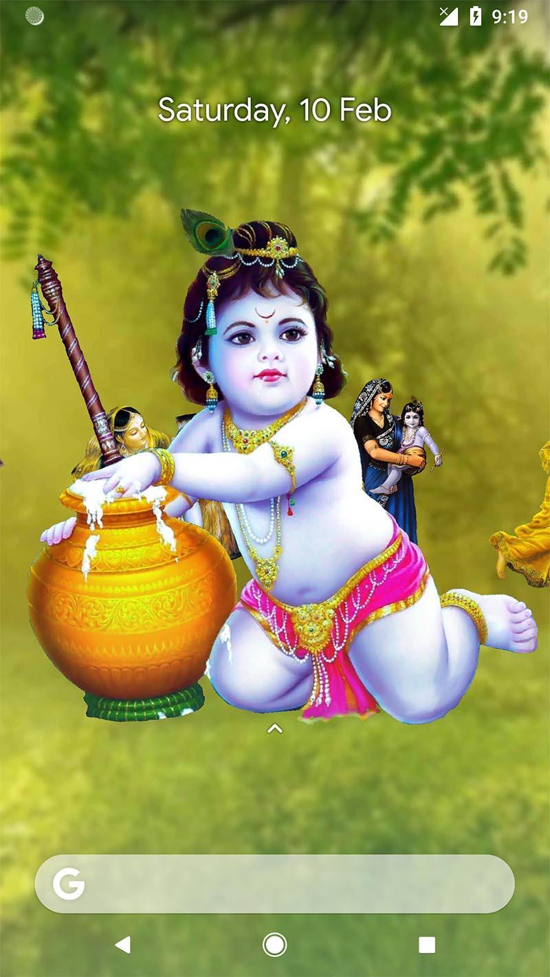 4D Little Krishna Wallpaper