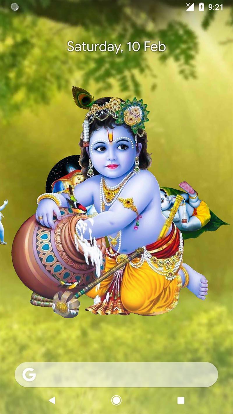 4D Little Krishna Wallpaper