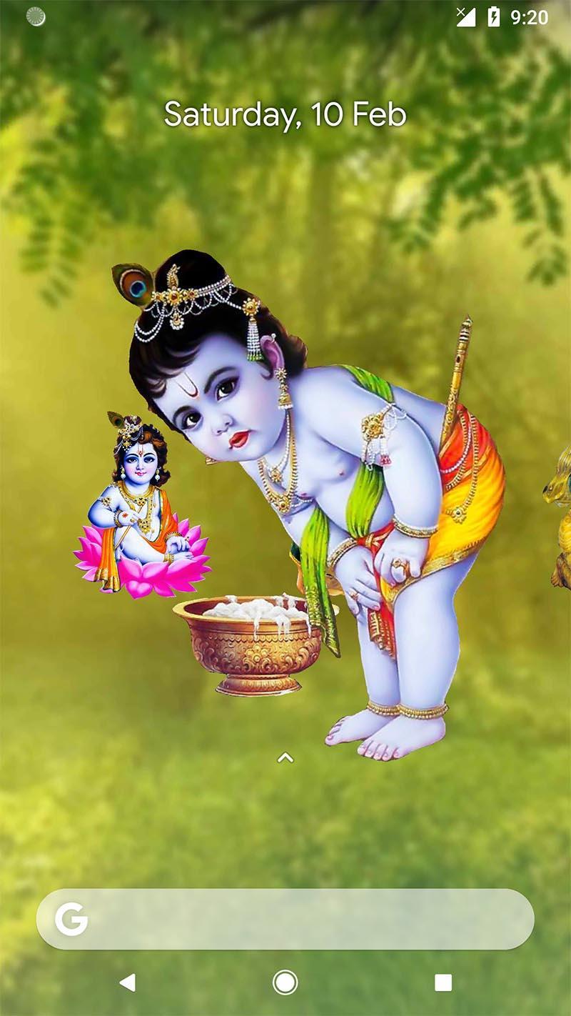 4D Little Krishna Wallpaper