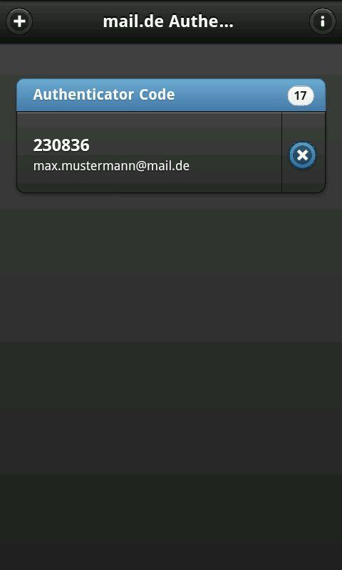 mail.de Authenticator