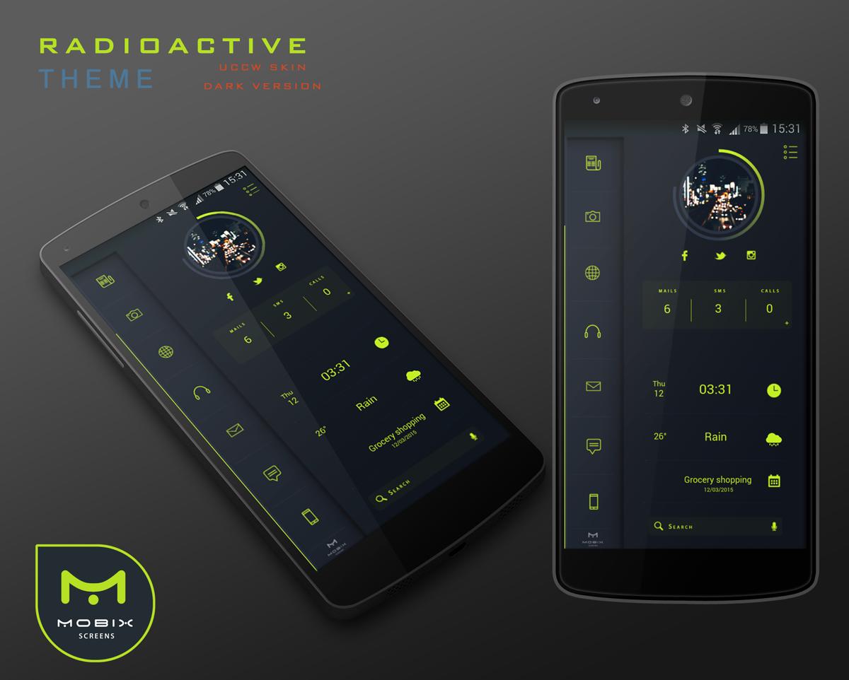 Radioactive Dark Theme UCCW