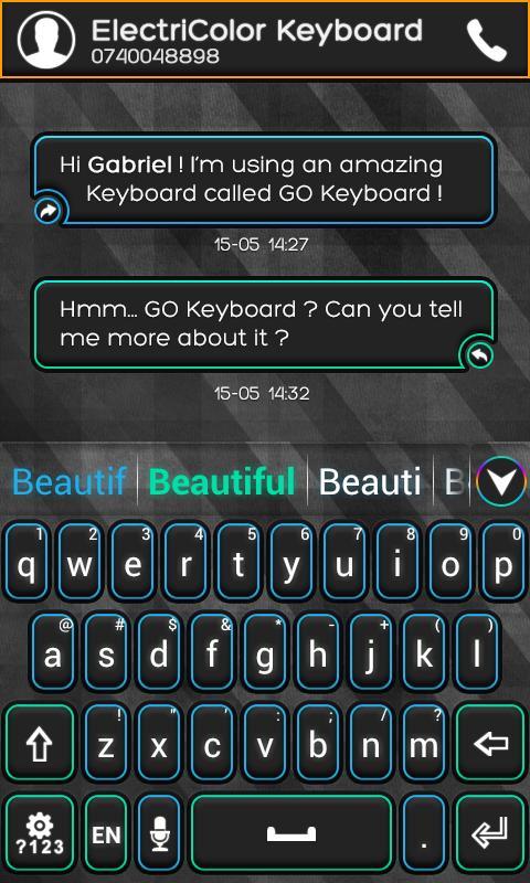 GO Keyboard ElectriColor Theme