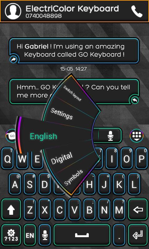 GO Keyboard ElectriColor Theme