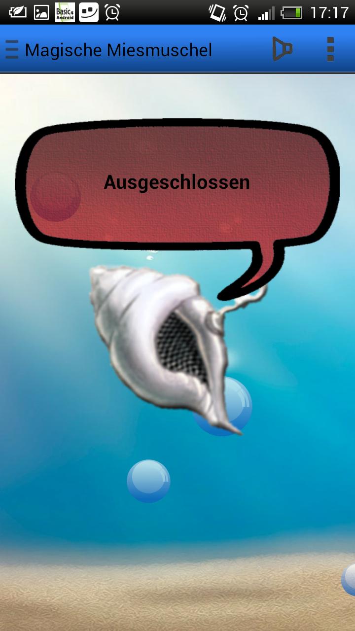 Lustige Magische Muschel