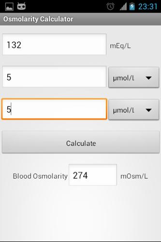 Osmolarity Calculator