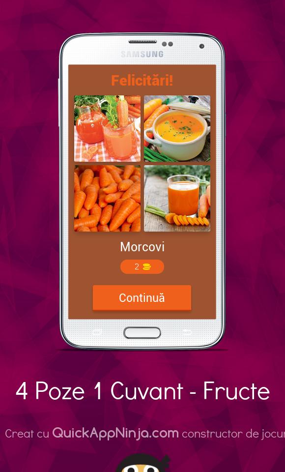 4 Poze 1 Cuvant - Fructe