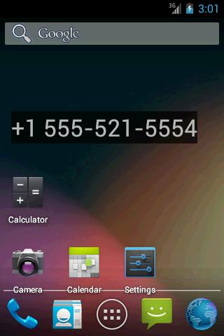 My Phone Number Widget
