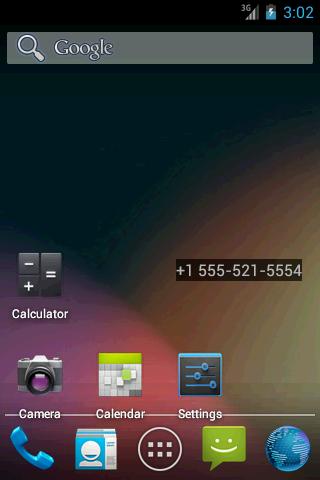 My Phone Number Widget