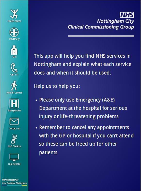 NHS Nottingham Health App
