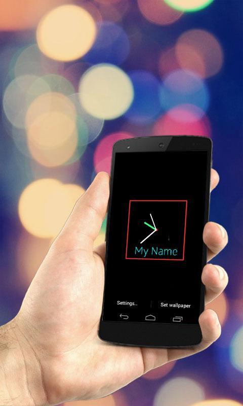 My Name Clock Live Wallpaper