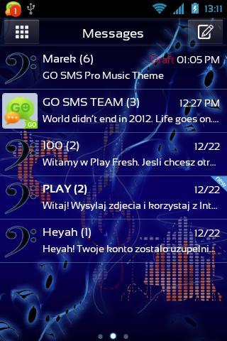 Music Theme for GO SMS Pro