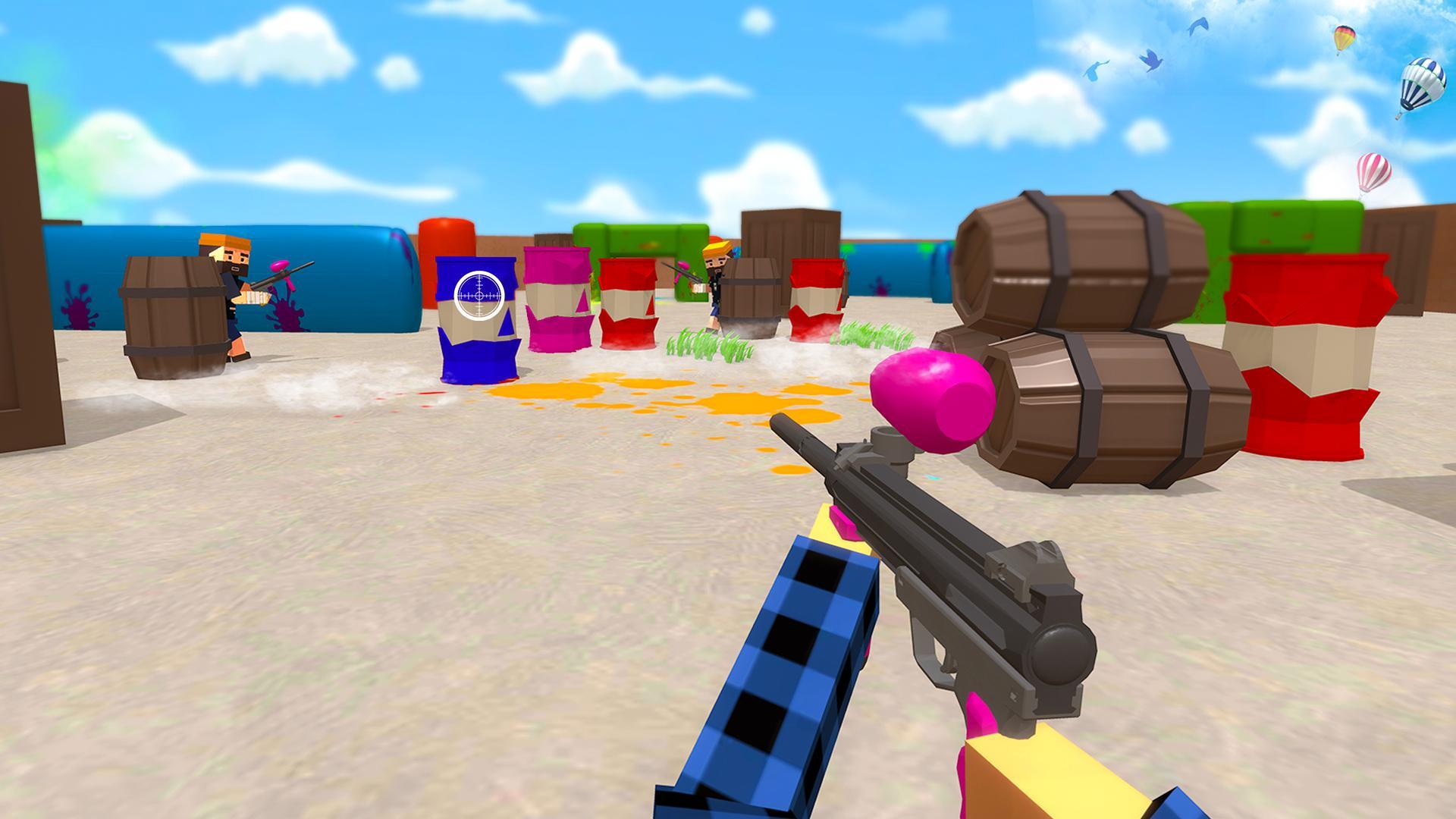 Paintball Arena Blocky Shooting Attack