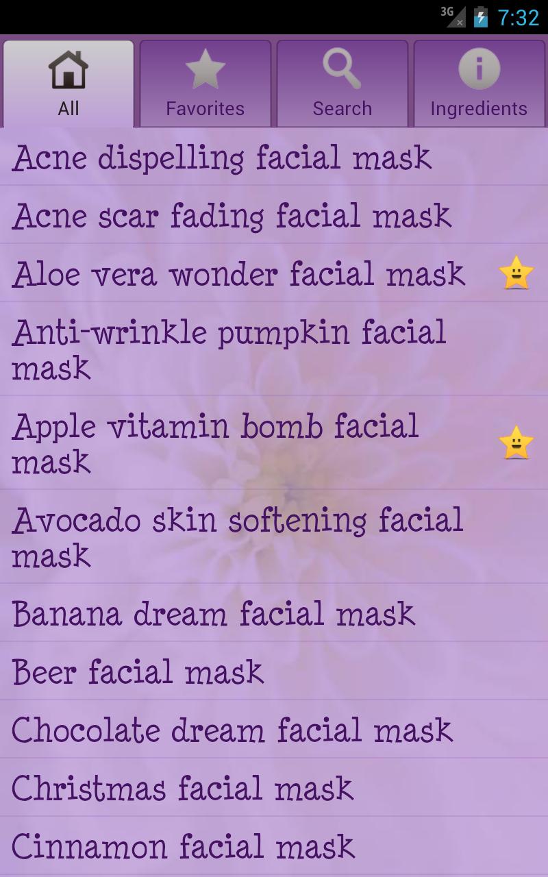 Homemade facial masks