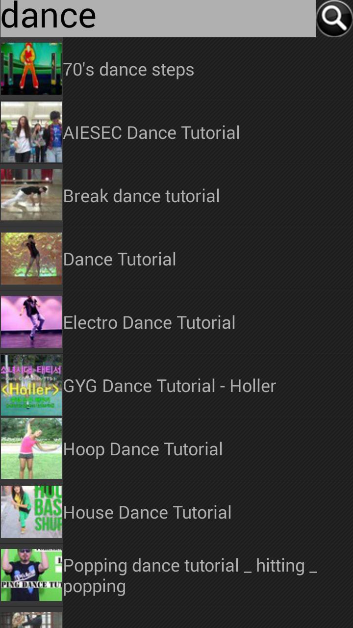 Dance tutorials