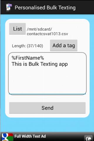 Personalized Bulk Texting