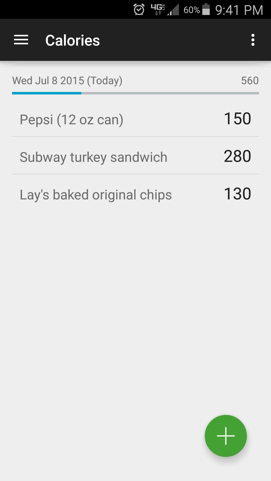 Simple Calorie Counter