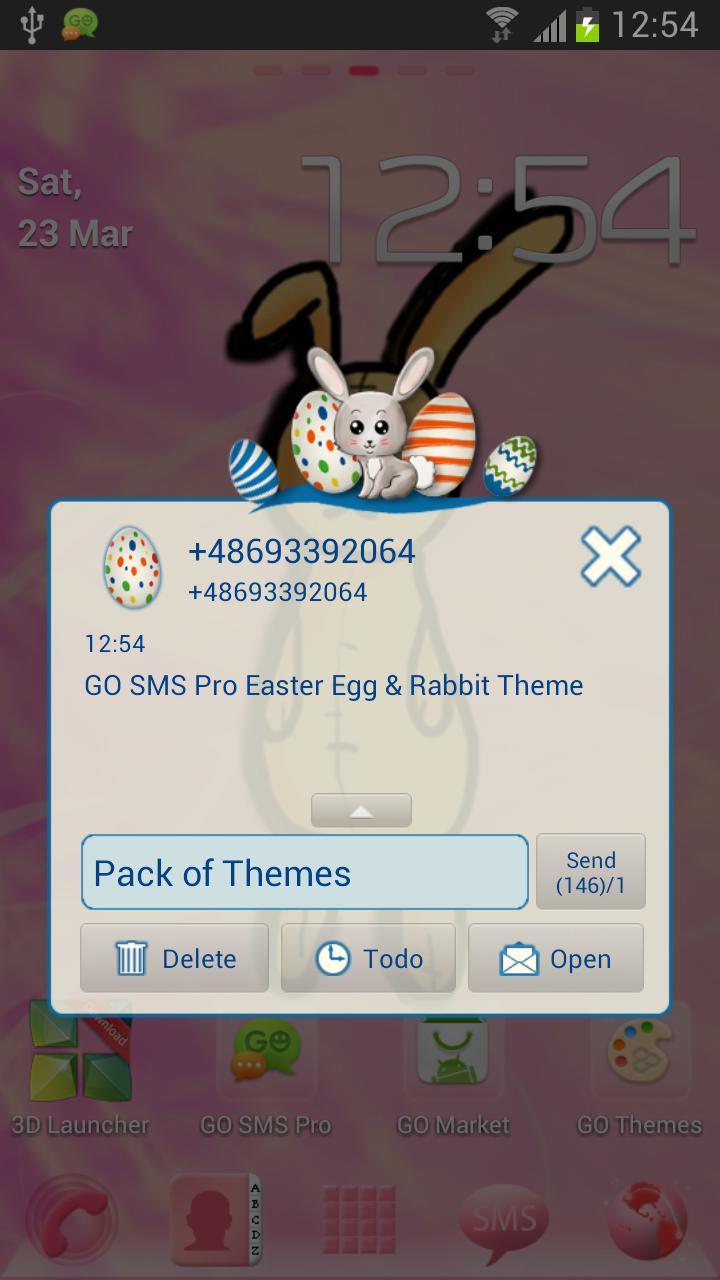 Easter Egg Rabbit GO SMS Theme