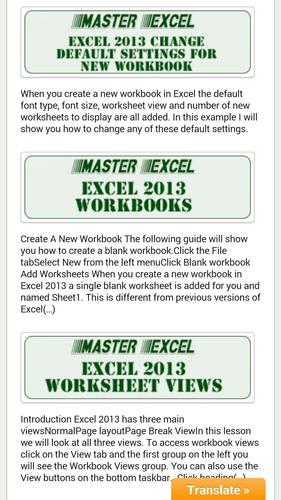 Master Excel