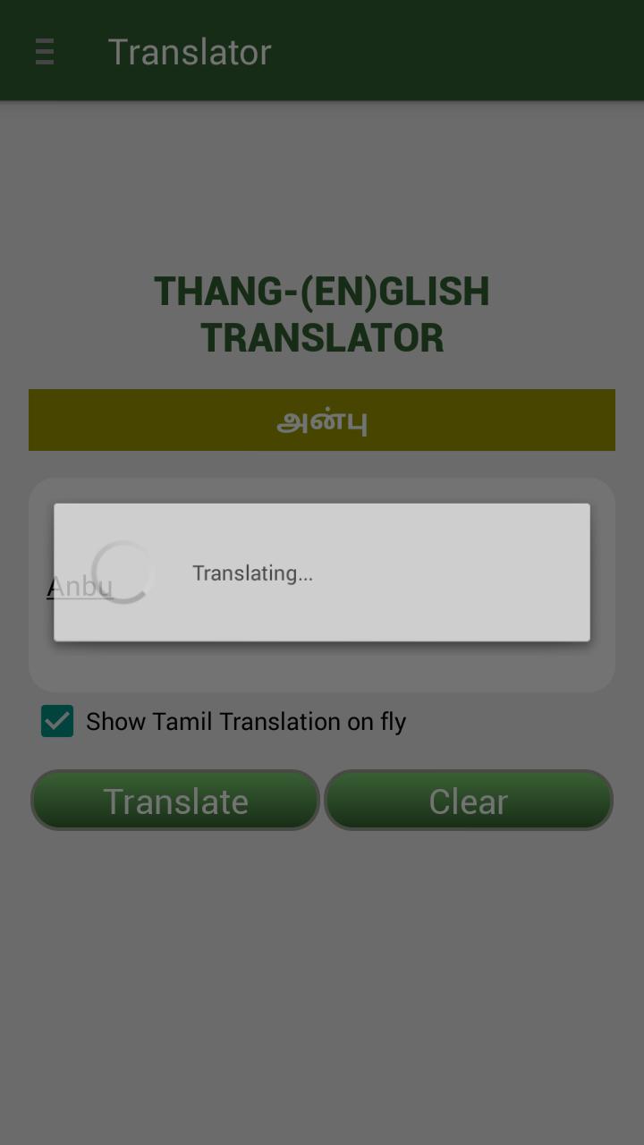 Thanglish-English Translator