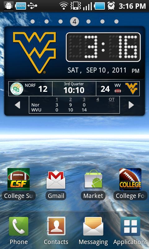 WVU Mountaineers Live Clock