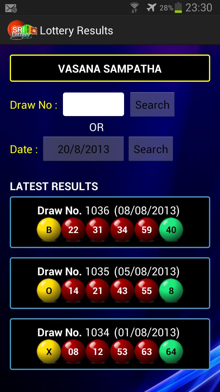 Sri Lankan Lottery Results